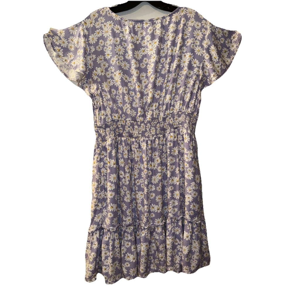 Babydoll Dress Coquette Lilac Daisies Flirty Cottagecore Hippie Jr Women's XXL - Picture 2 of 7